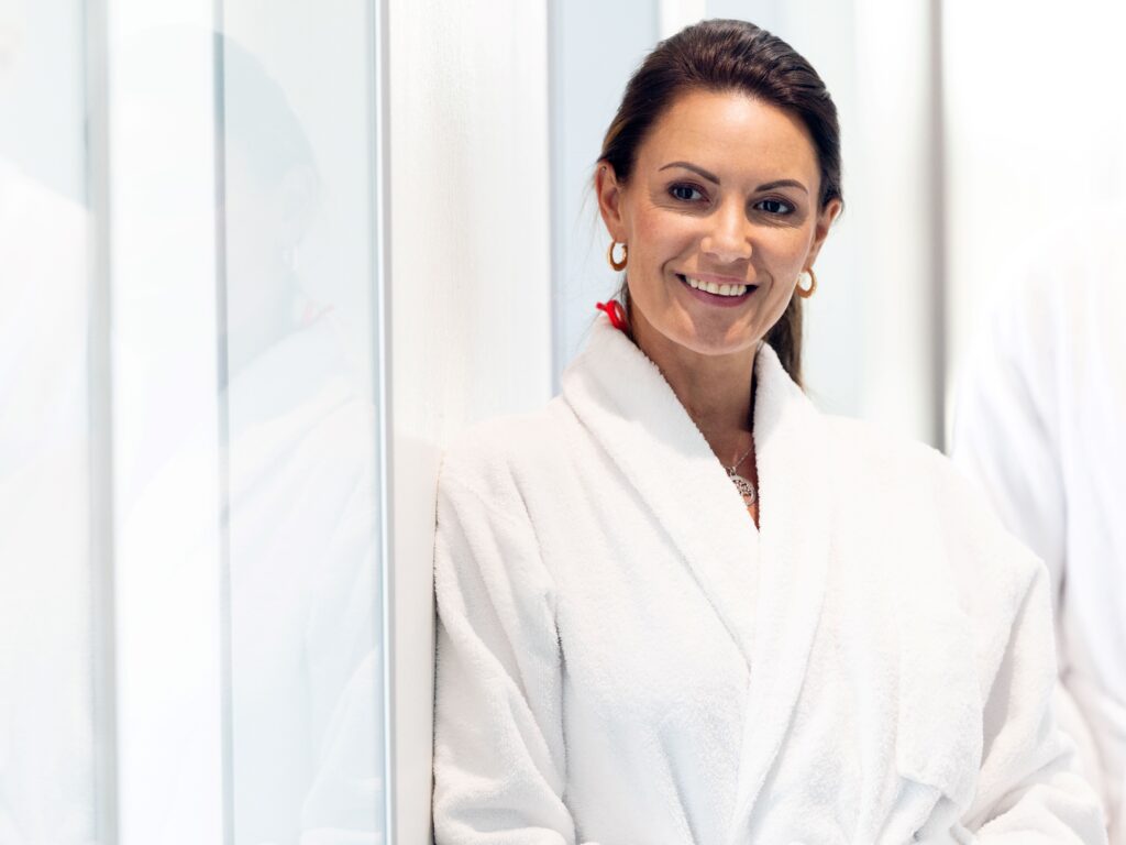 patiente détendue après son soin