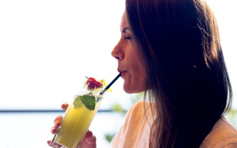 Patient enjoying her fasting cure